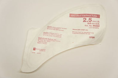 86222 ~ Mallinckrodt Uncuffed Trach Tube 2.5mm ID ~ Lot of 5